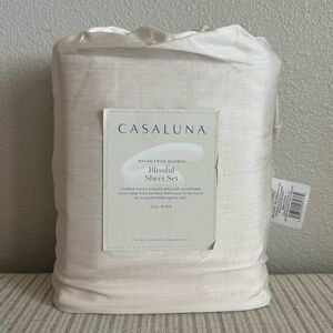 NWT California King 400 Thread Count Rayon from Bamboo Sheet Natural - Casaluna